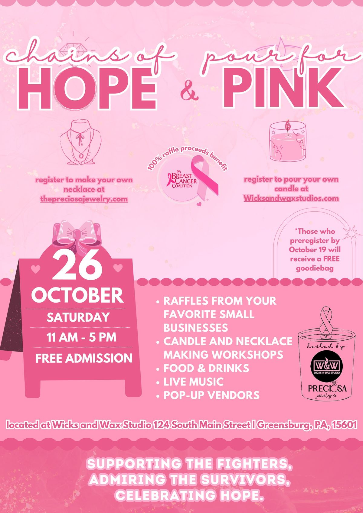 Chains of Hope & Pour for Pink Breast Cancer Fundraiser