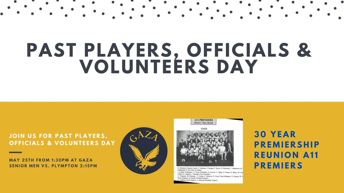 Past Players, Officials & Volunteers Day 