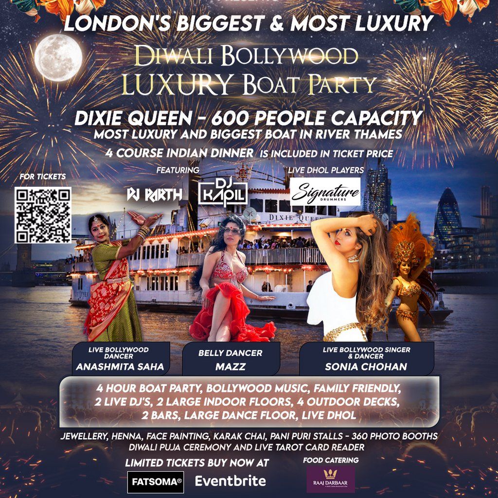 London's Biggest Ever & Most Luxury Diwali Bollywood Boat Party