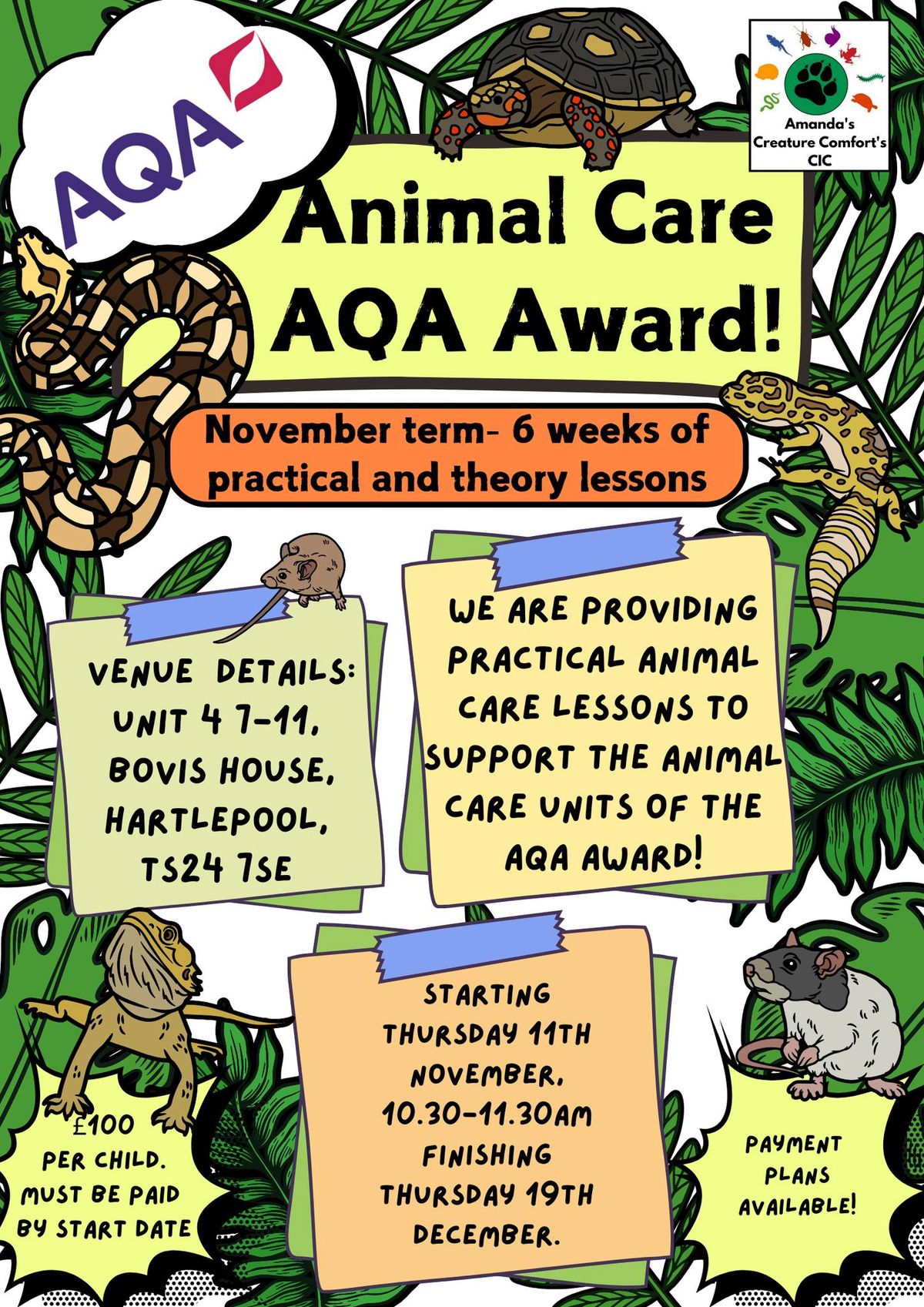 AQA AWARD ANIMAL CARE