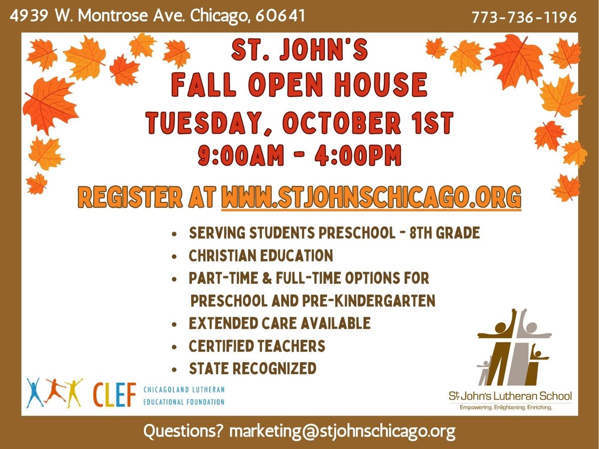 Fall Open House!