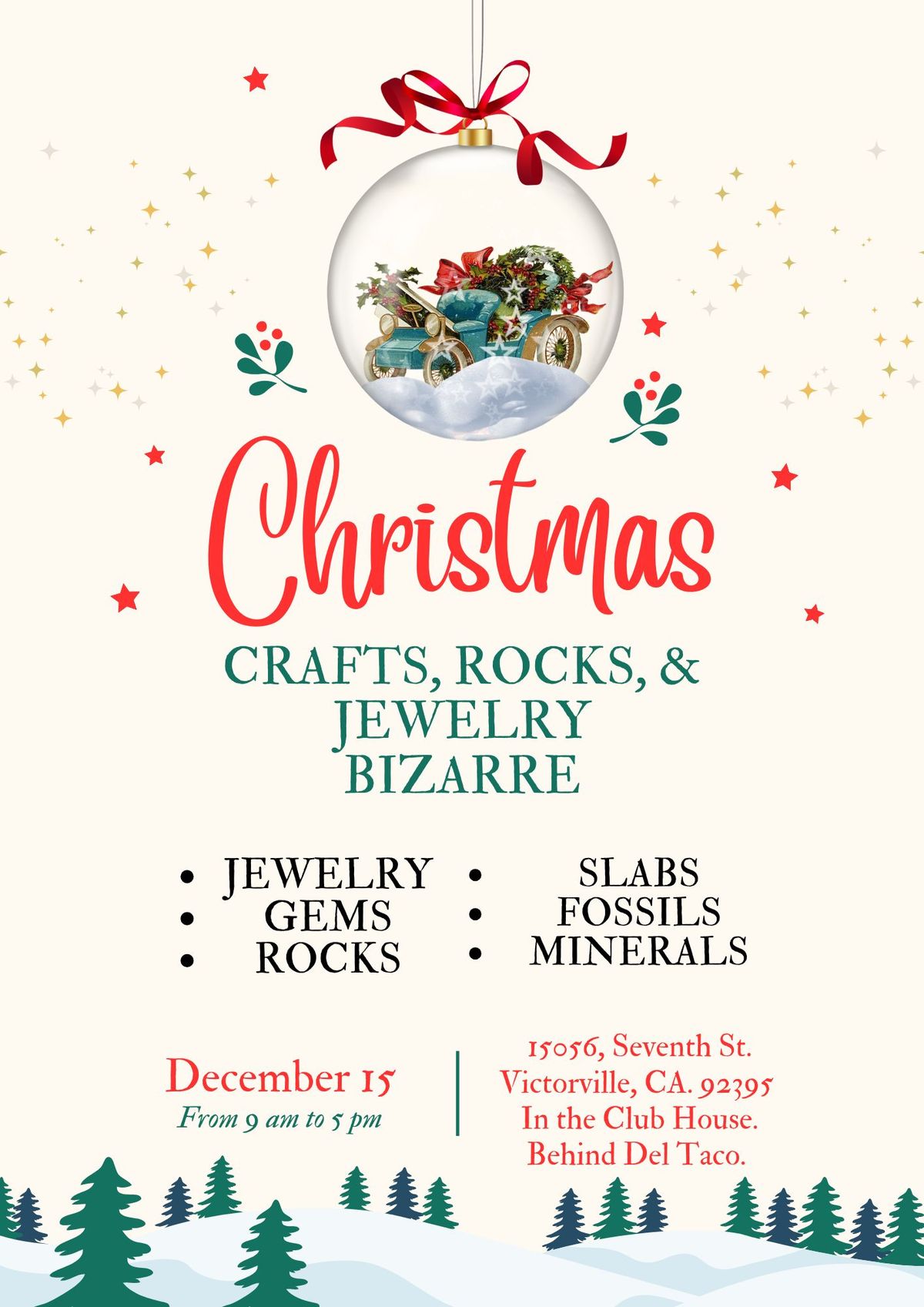 Christmas Craft, Rock and Jewelry Bazaar