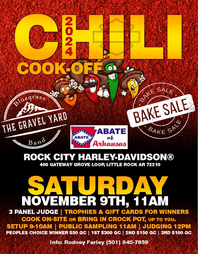 ABATE Annual Chili Cook-off and Bake Sale