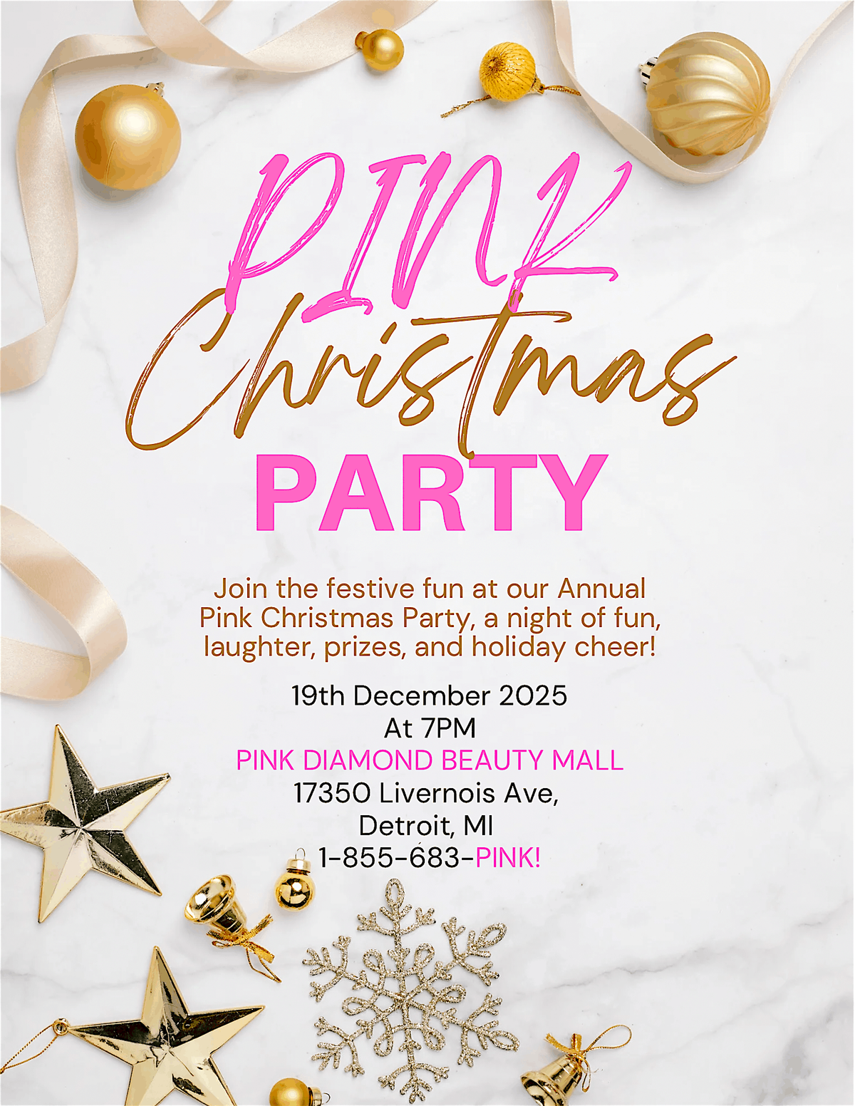 PINK CHRISTMAS HOLIDAY MIXER