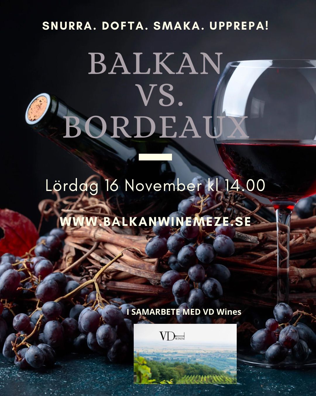 Vinprovning Balkan vs. Bordeaux