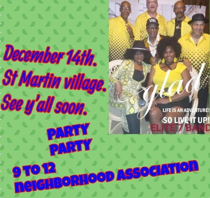 St Martin village party.