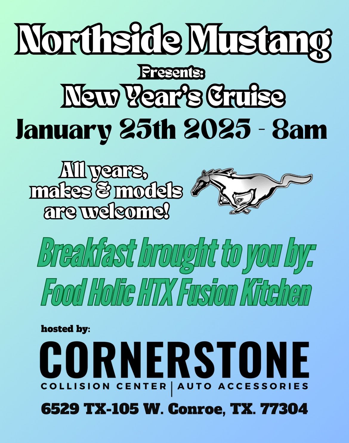 CORNERSTONE NEW YEAR\u2019s CRUISE-IN