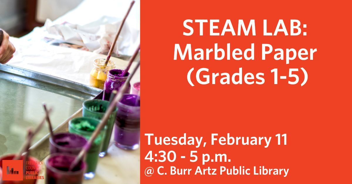 STEAM Lab: Marbled Paper (Grades 1-5)