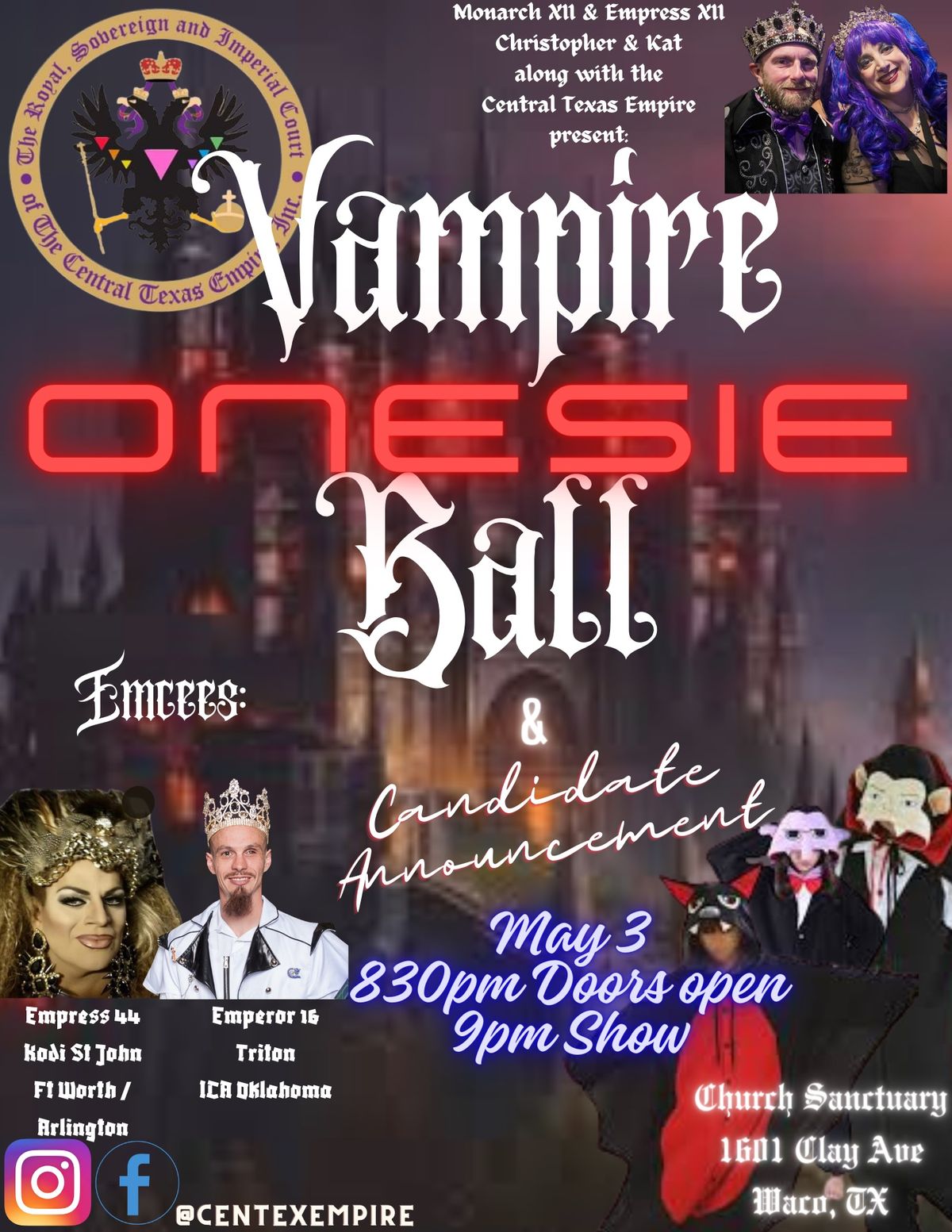Vampire Onesie Ball & Candidate Announcement