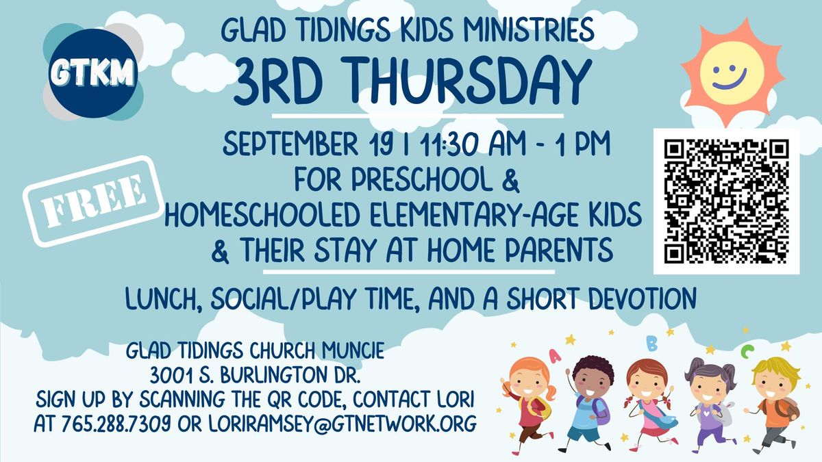 Third Thursday for Homeschooled & Preschool Age Kids