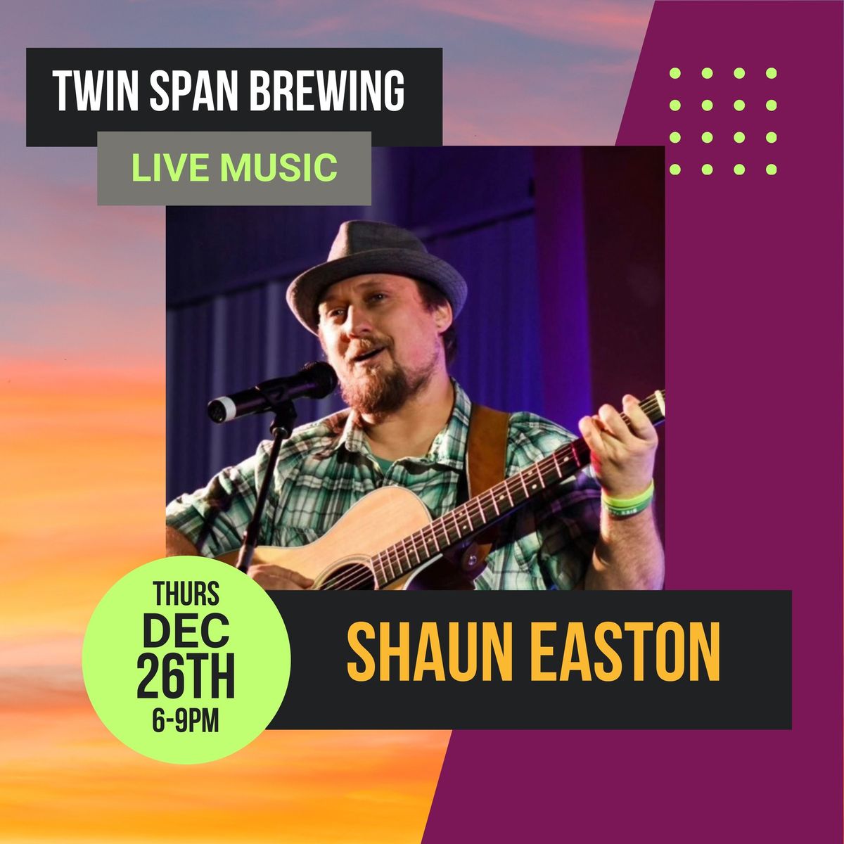 Live Music with \u201cShaun Easton\u201d