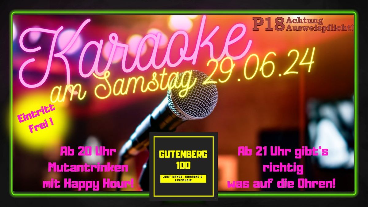 Karaoke am Samstag!