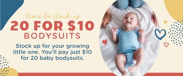 20 for $10 bodysuits