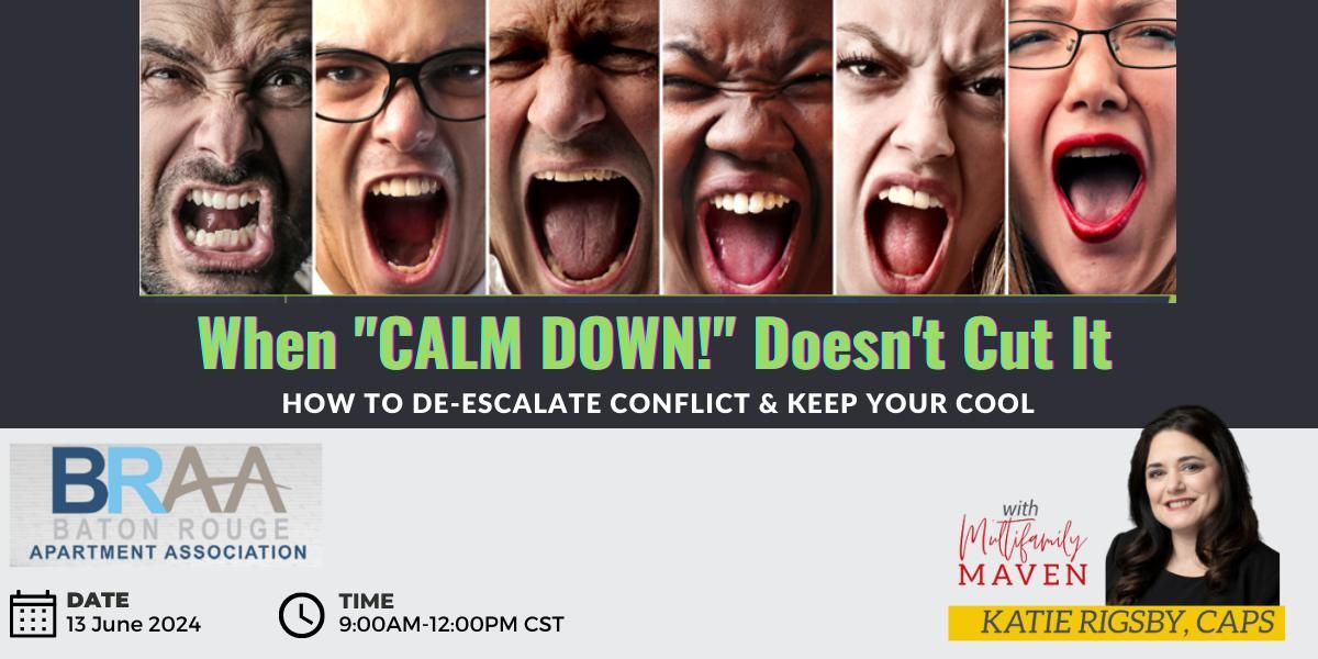 BRAA - When "Calm Down!" Doesn't Cut It  