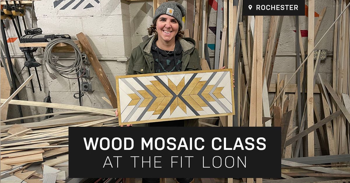 Feather Wood Mosaic Class at The Fit Loon