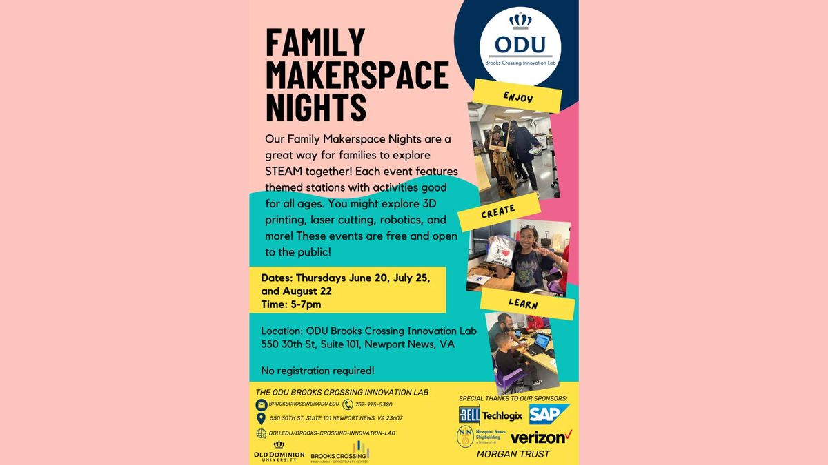 Family Makerspace Nights: Summer Series