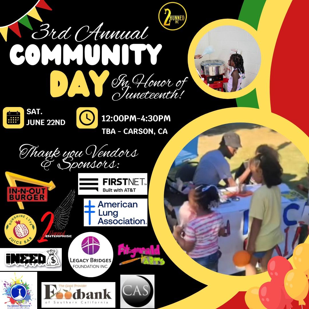3rd Annual Community Day: Juneteenth Celebration!