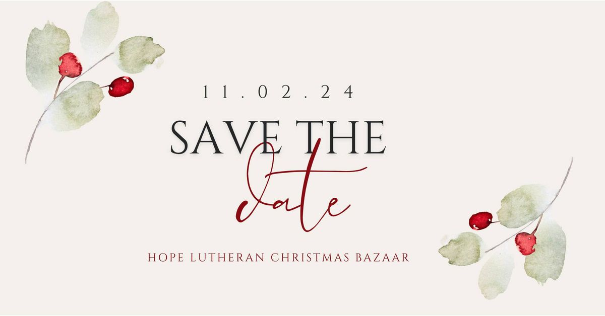 Hope Lutheran Christmas Bazaar