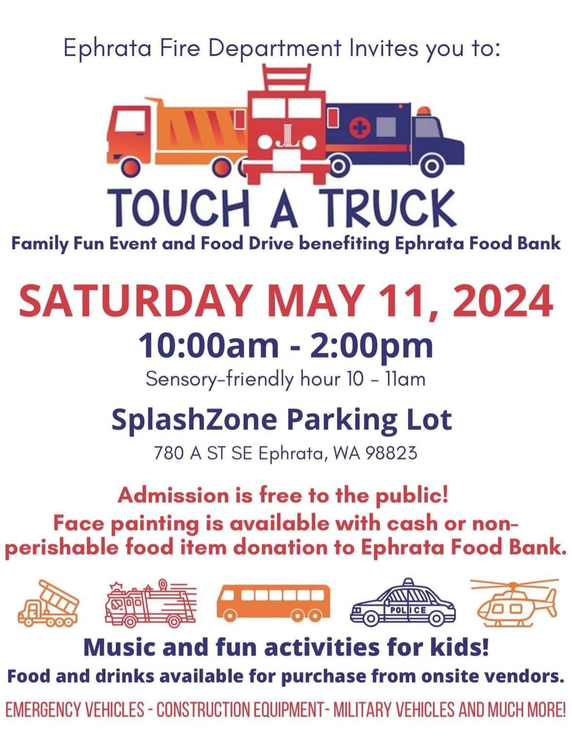 Touch A Truck 2024- Family Fun and Food Drive Event, Splashzone ...