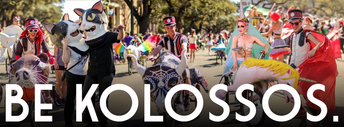 Kolossos Bike Zoo in the Krewe of Muses Parade