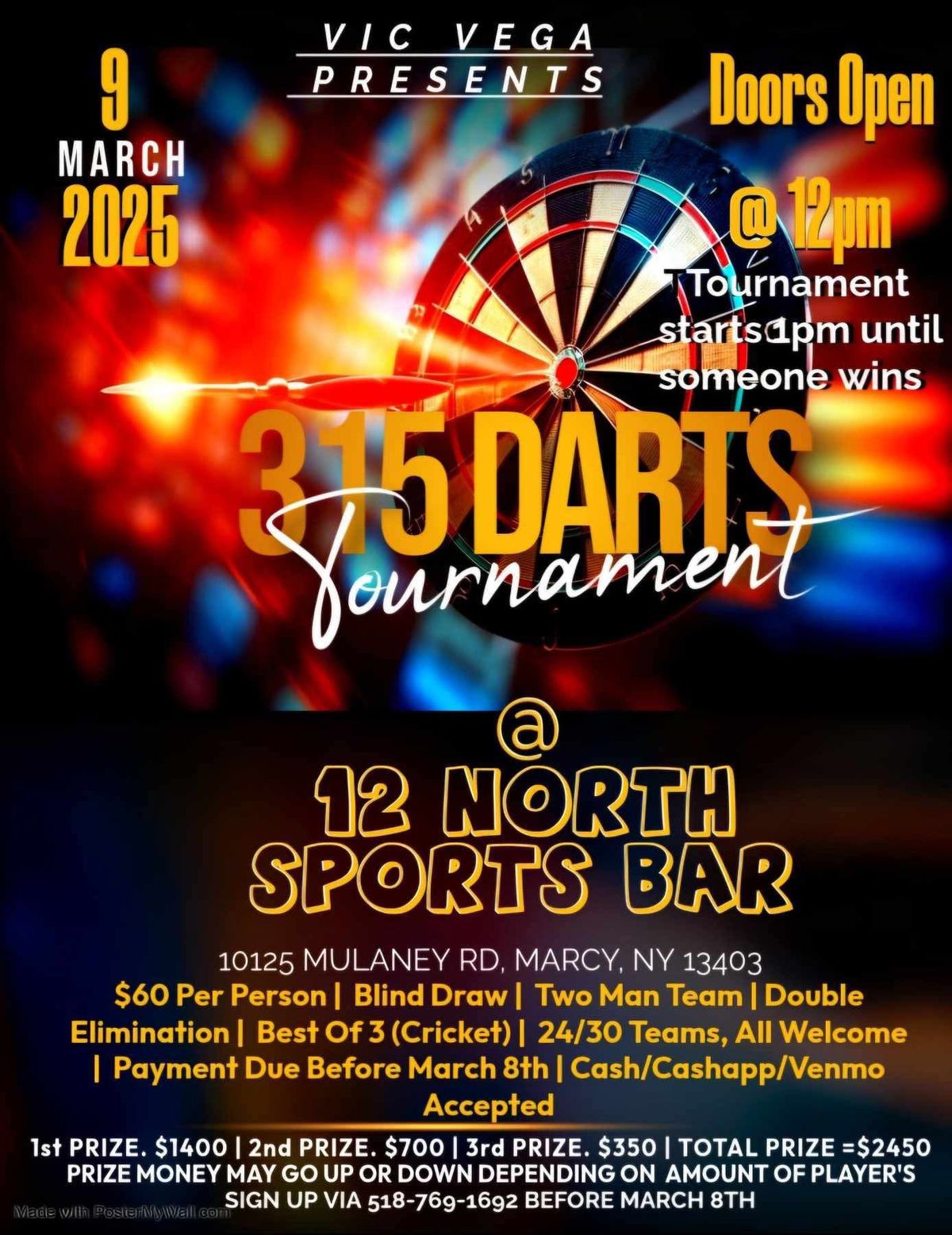 315 DARTS TOURNAMENT 