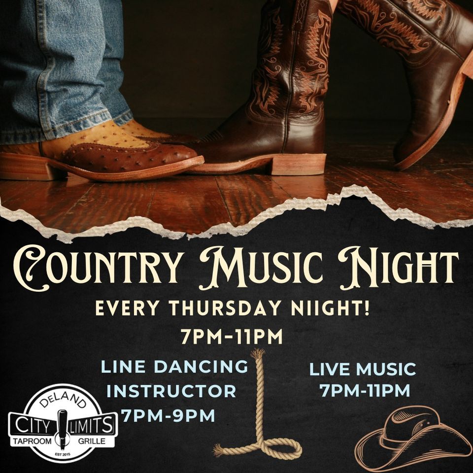 Country Music Night with FREE Line Dancing Lessons