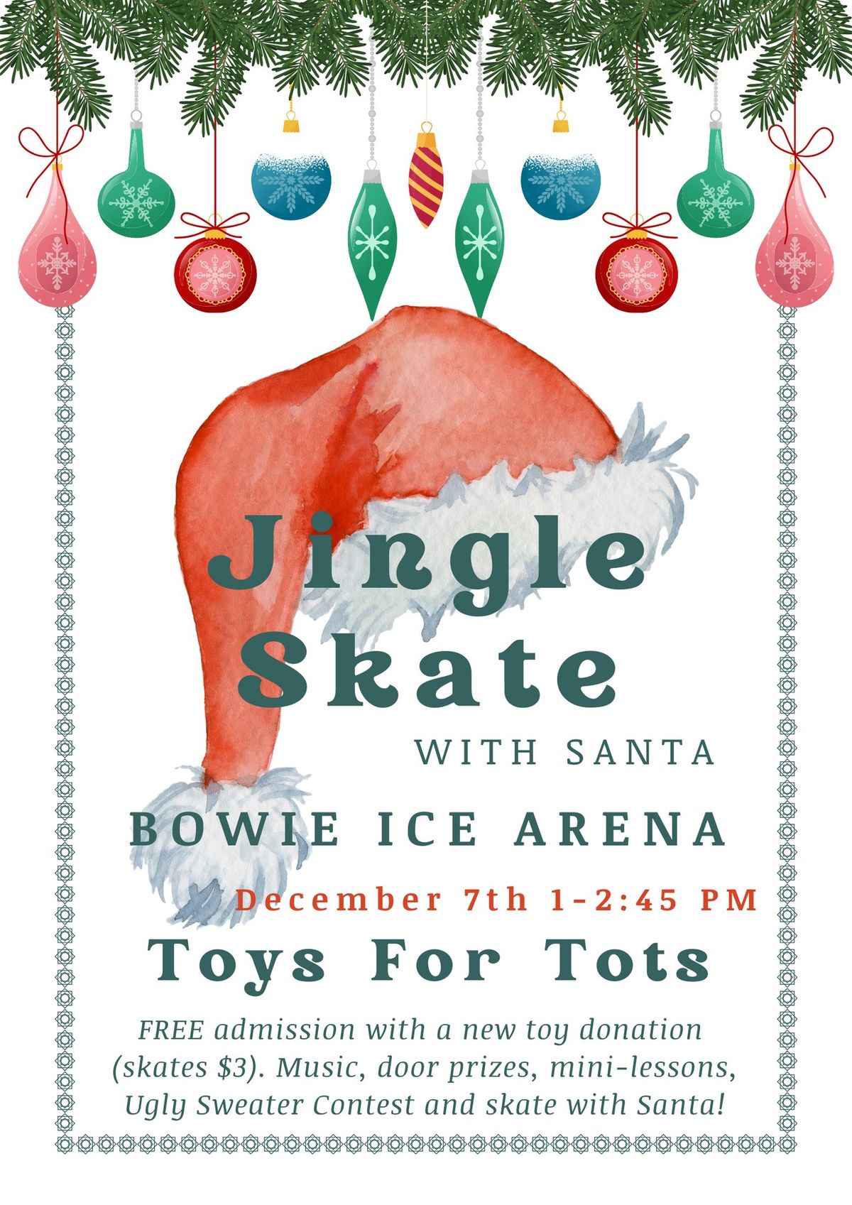 Bowie Ice Arena Jingle Skate with Santa