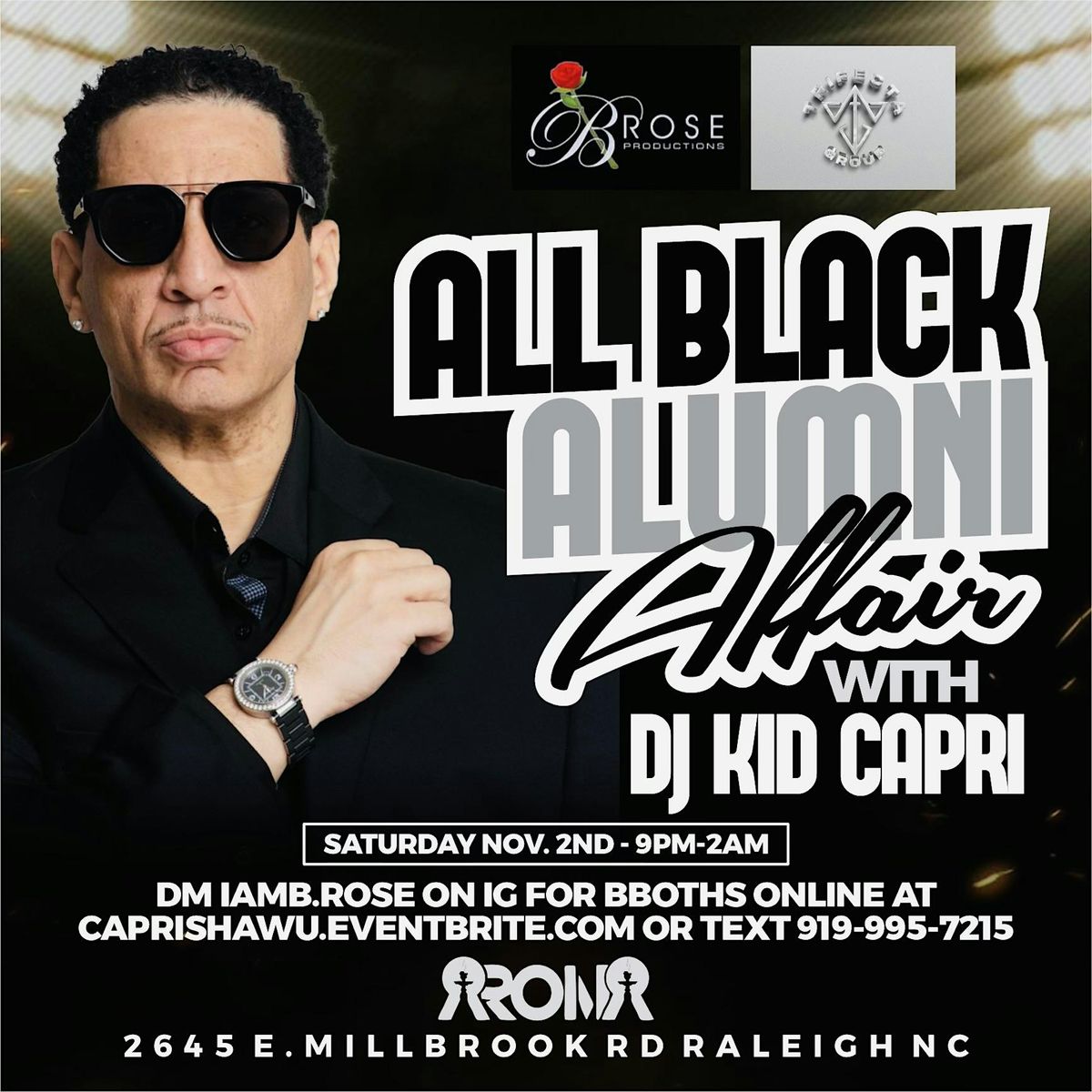 KID CAPRI ALL BLACK ALMUNI AFFAIR