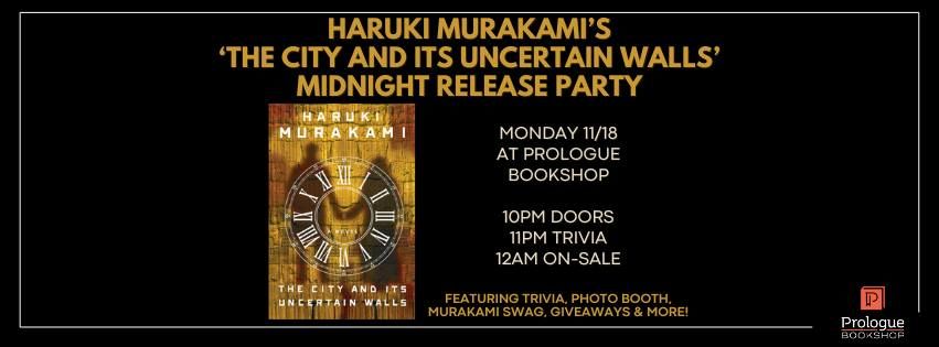 Haruki Murakami 'The City and Its Uncertain Walls' Midnight Release