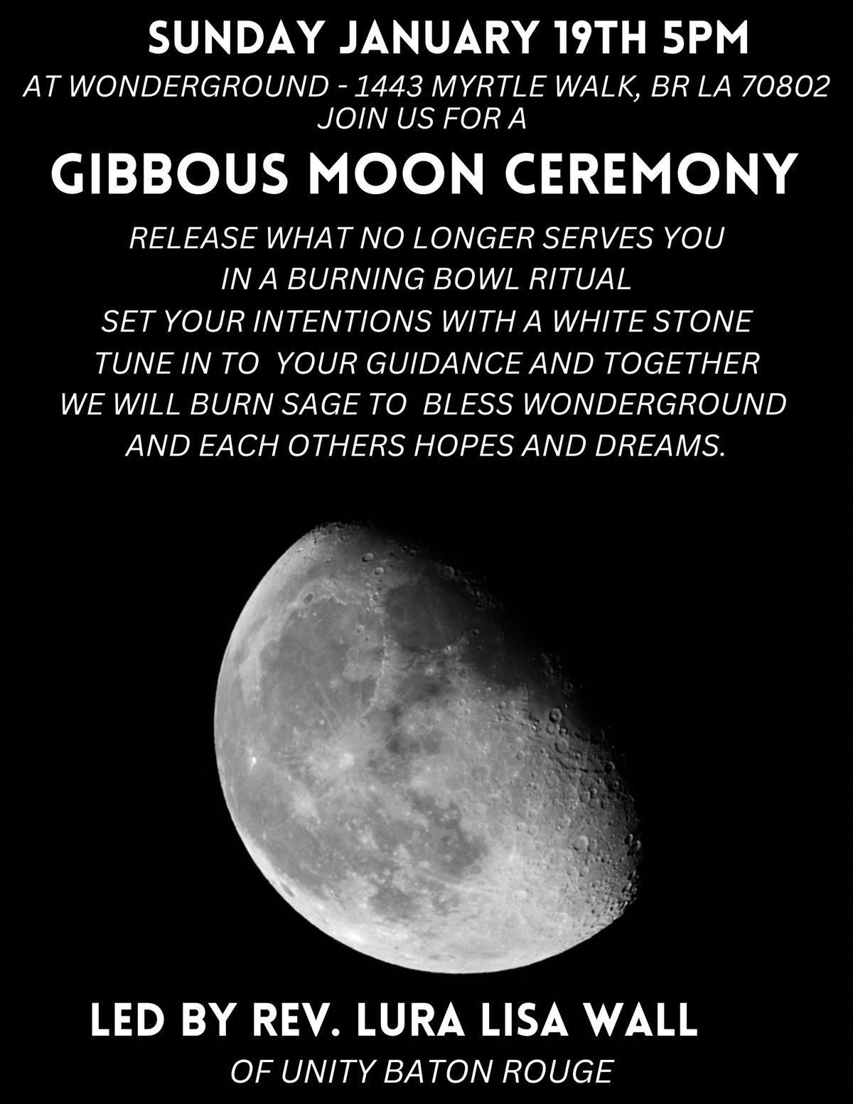 Gebbous Moon Ceremony at Wonderground 