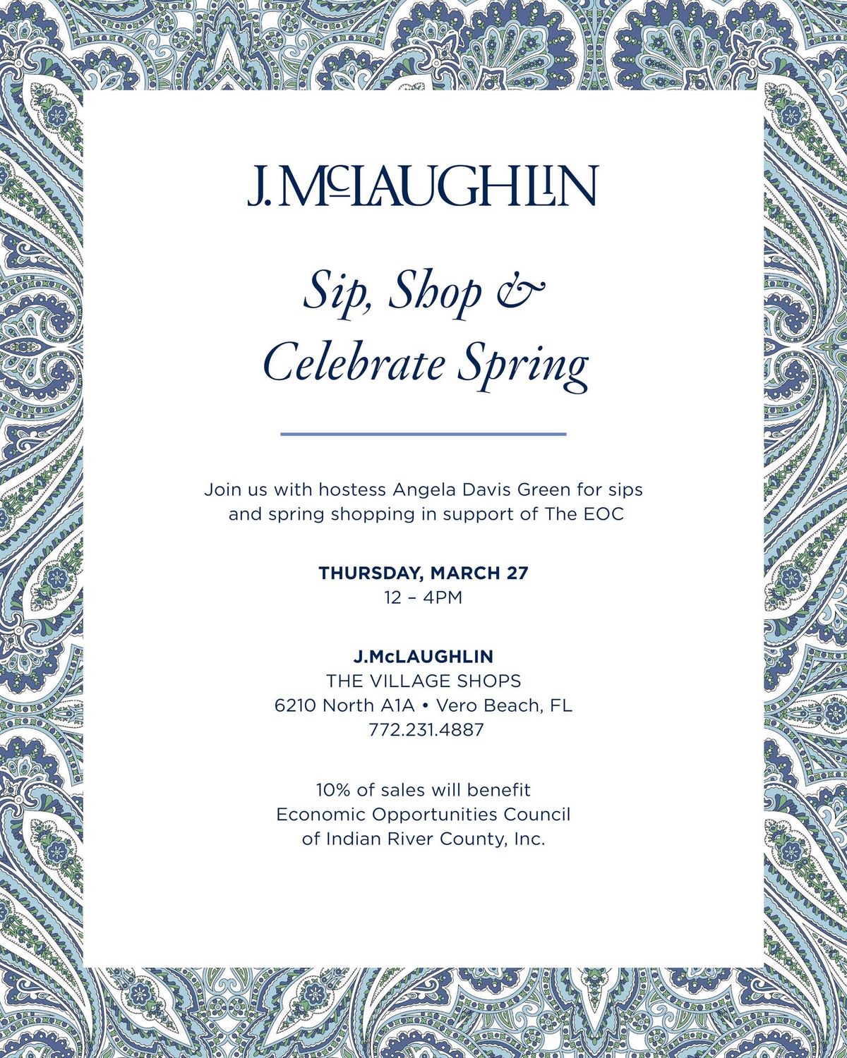 Sip, Shop & Celebrate Spring at J.McLaughlin 