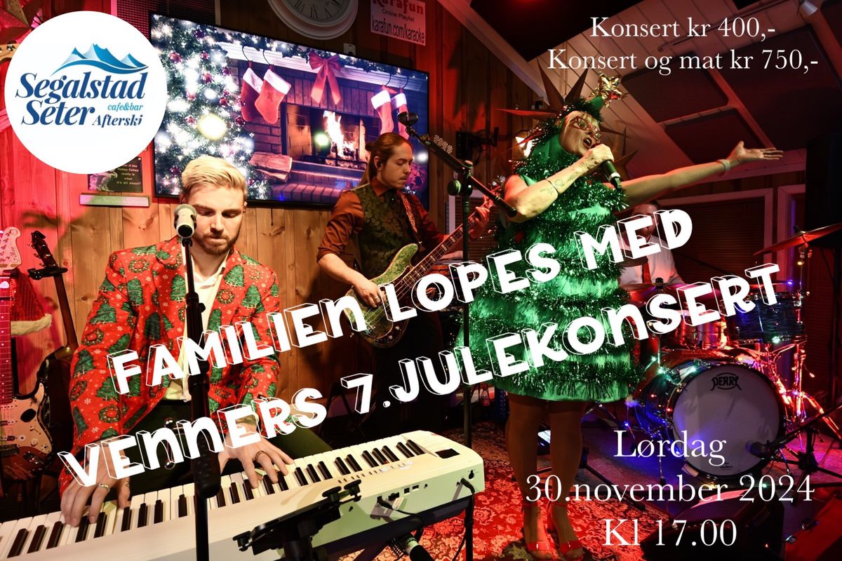 Familien Lopes med venners julekonsert.