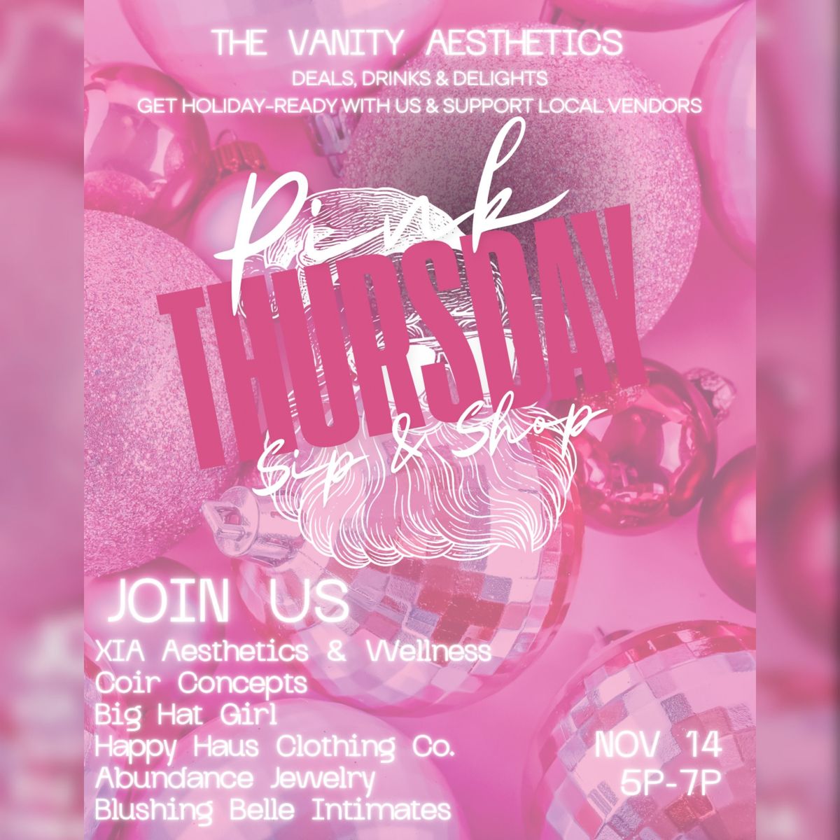 Pink Thursday Sip & Shop 