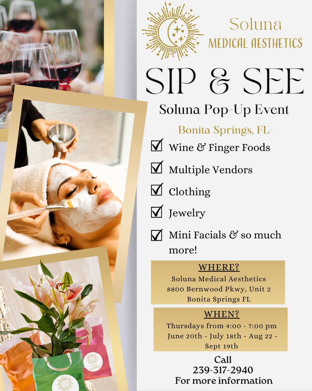 Sip and See Pop Up Shopping 