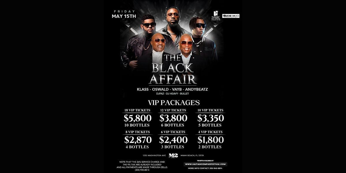 The Black Affair - VIP Table Reservations