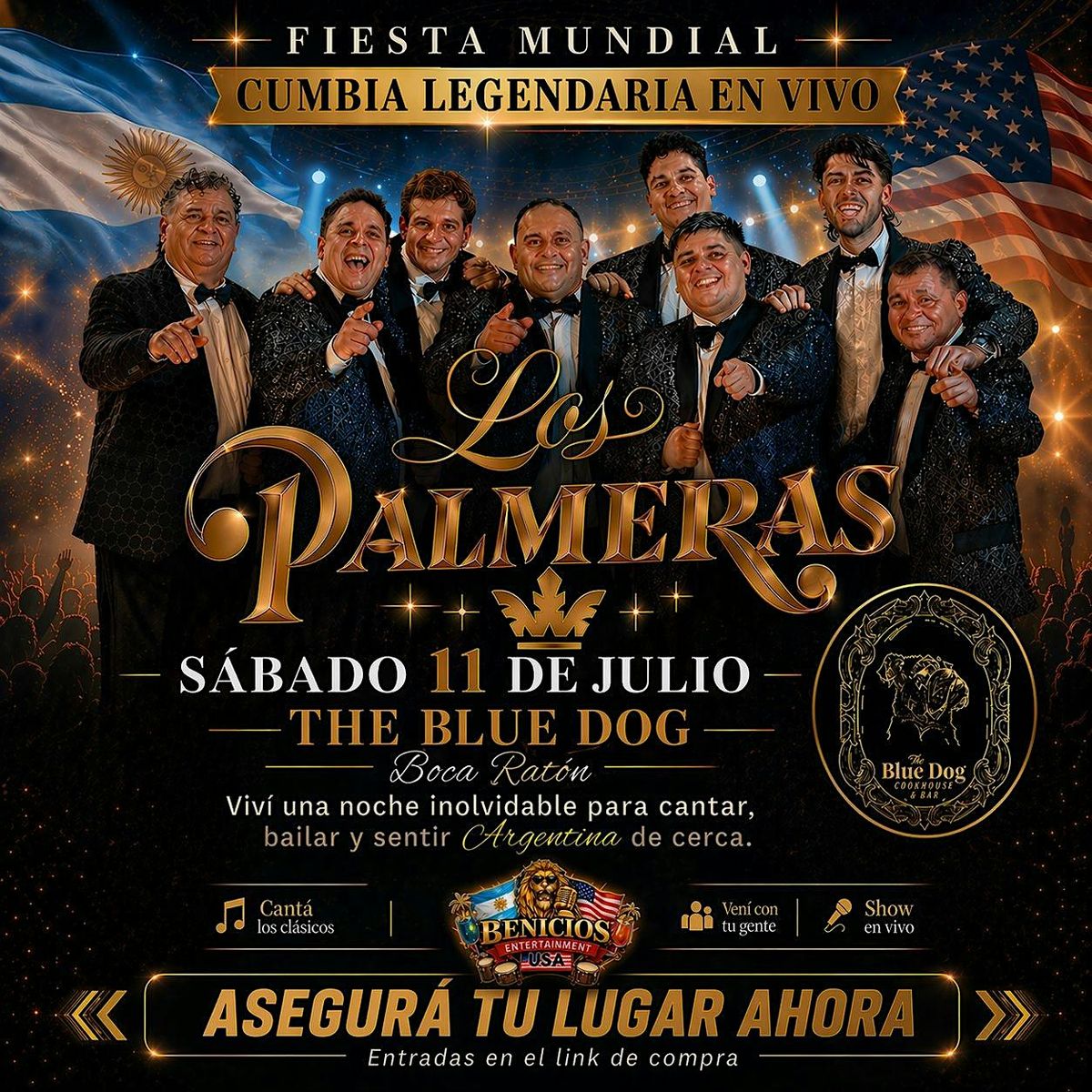 Los Palmeras Fiesta Mundial + Cumbia Legendaria Argentina en Vivo