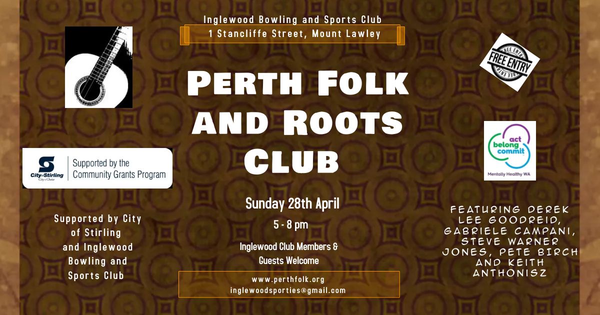Perth Folk & Roots Club with Derek Lee Goodreid & Gabriele Campani