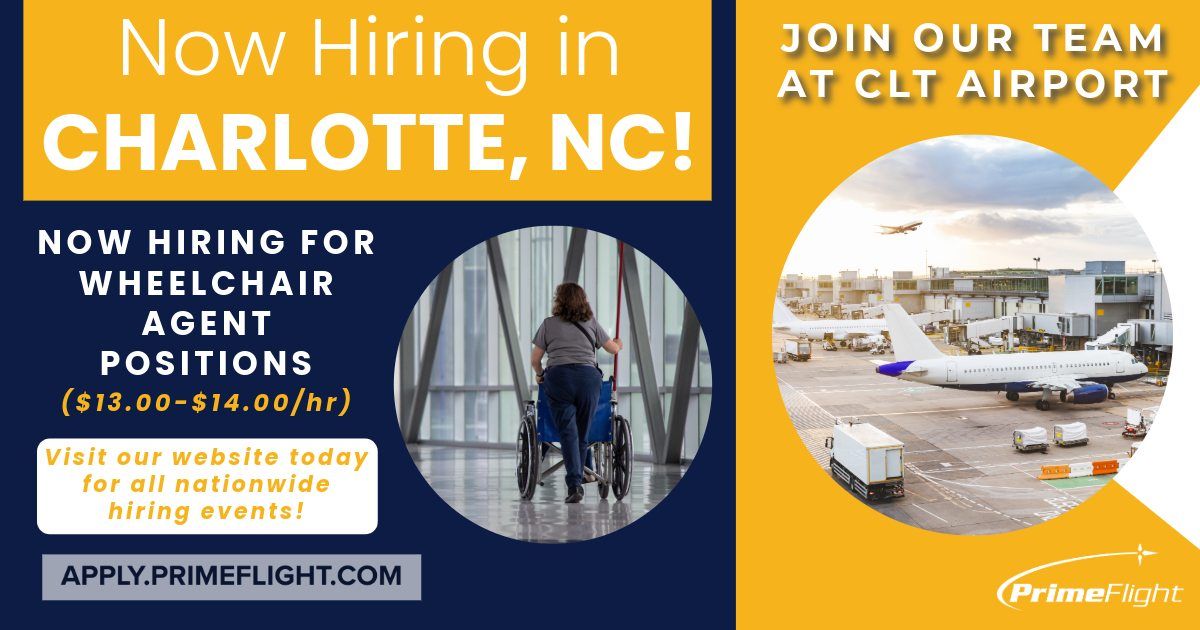 Walk-in Hiring Event for CLT Airport! Now Hiring for multiple positions!