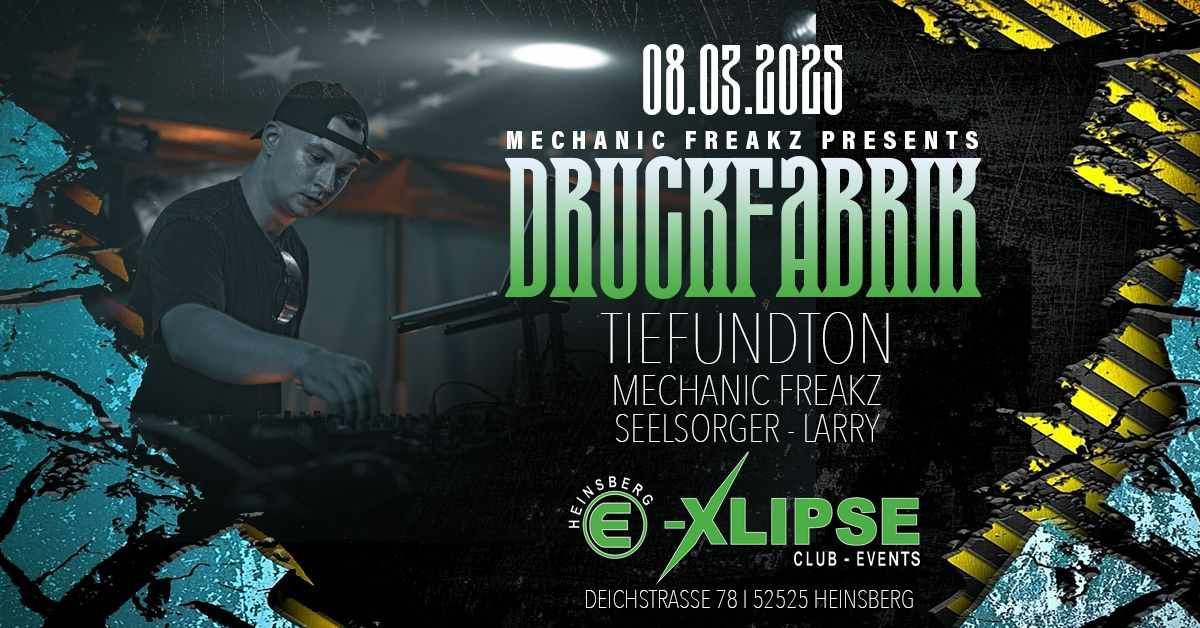 DRUCKFABRIK - TIEFUNDTON (LIVE), MECHANIC FREAKZ, SEELSORGER, LARRY