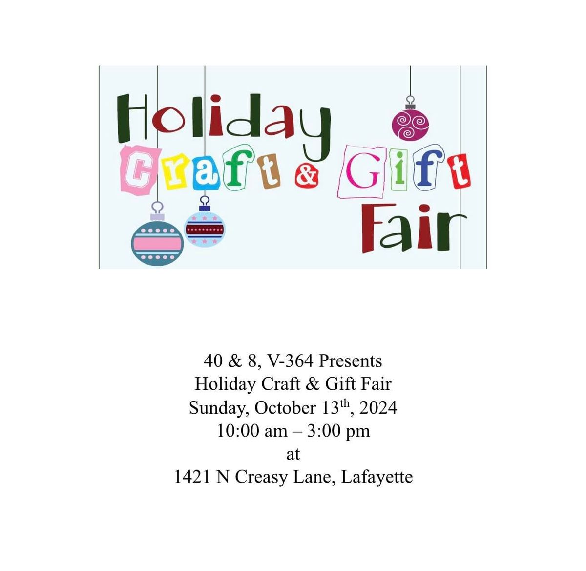 Holiday Craft & Gift Fair