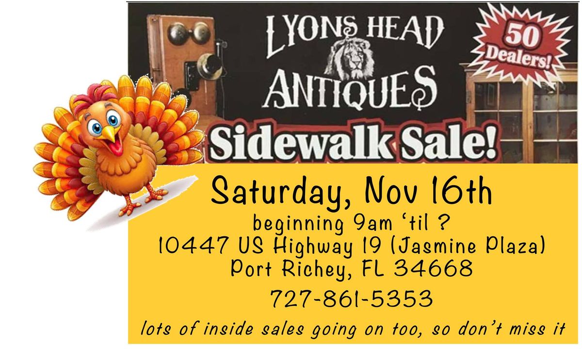 Lyon's Head Antique Mall SIDEWALK SALE