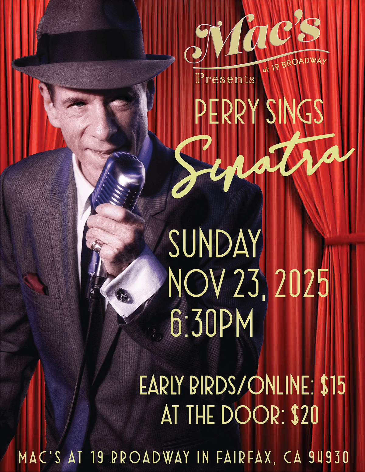 Perry Sings Sinatra \u2014 A Timeless Tribute at Mac\u2019s