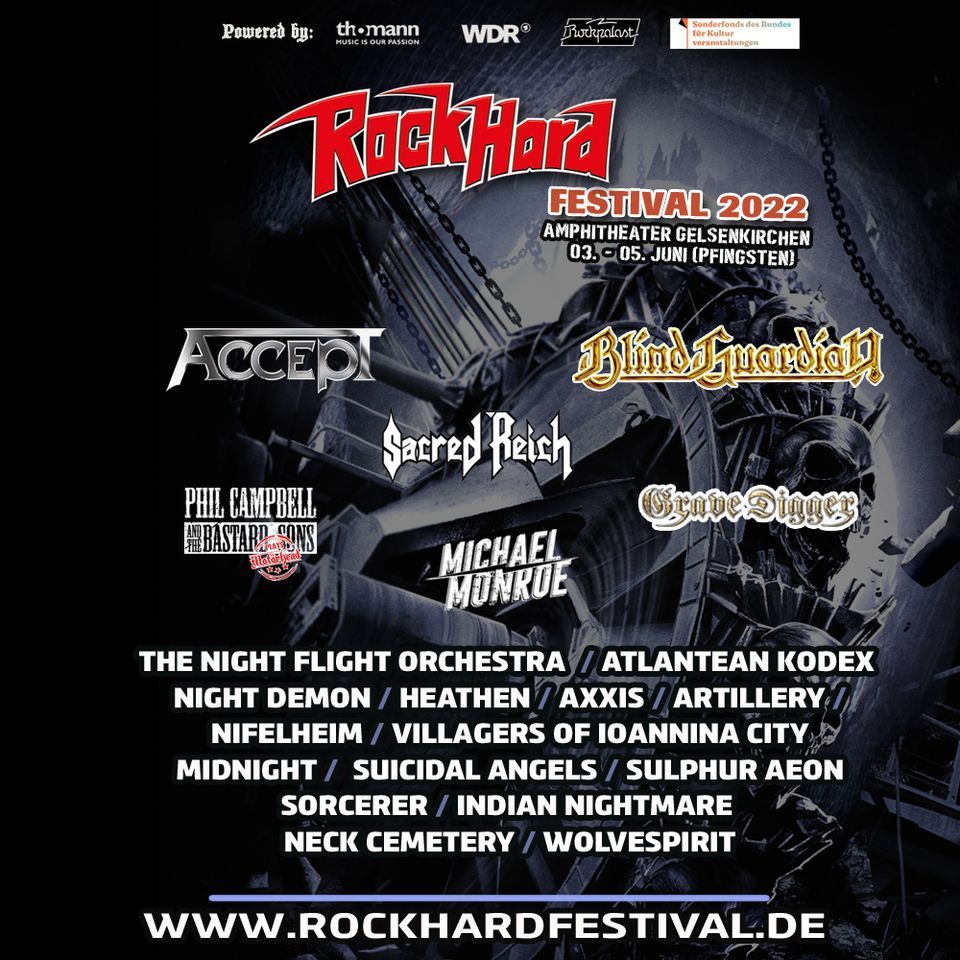 ROCK HARD FESTIVAL 2022, Amphitheater Gelsenkirchen, 3 June to 5 June