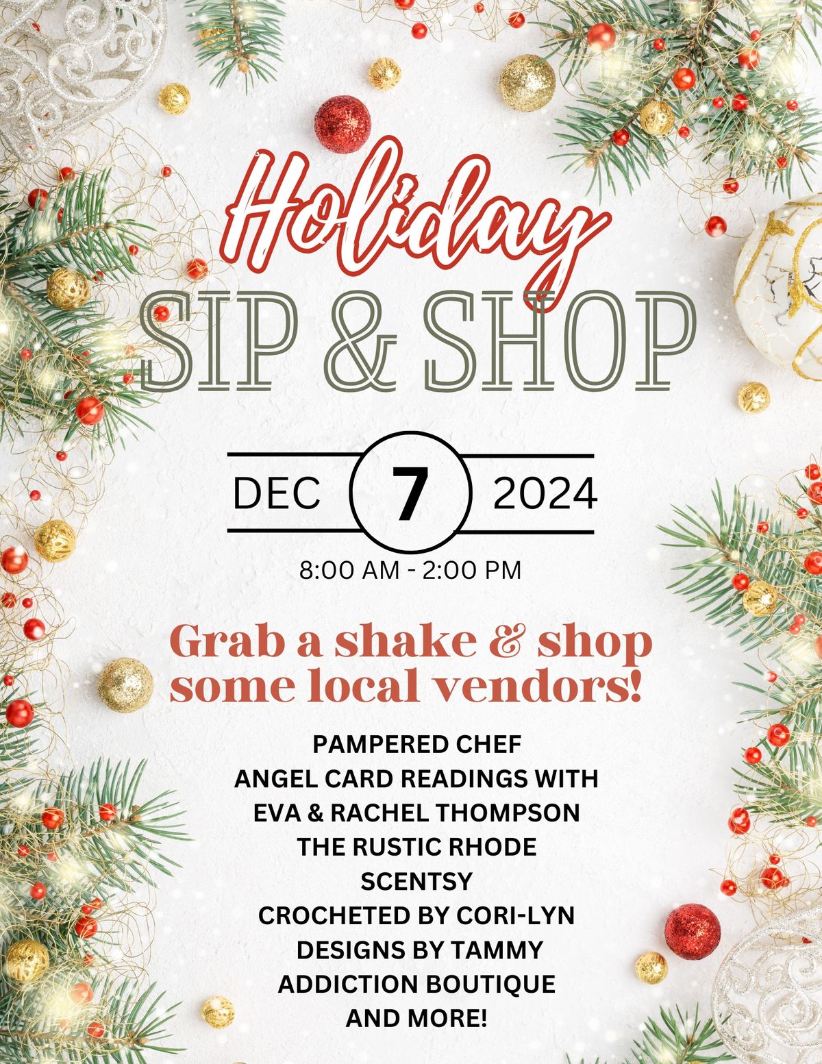 Holiday Sip & Shop