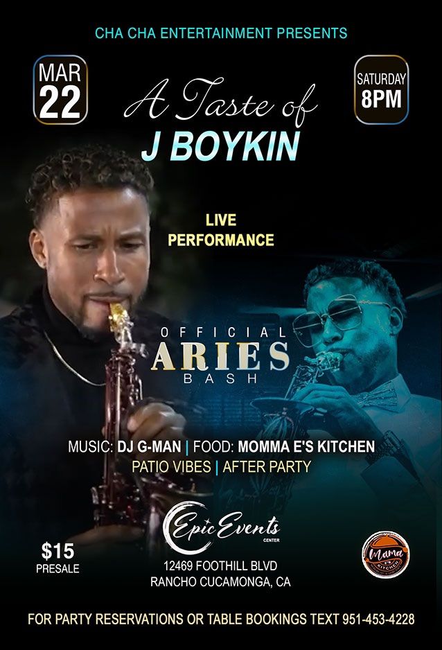 A Taste of J. Boykin - The Official Aries Bash