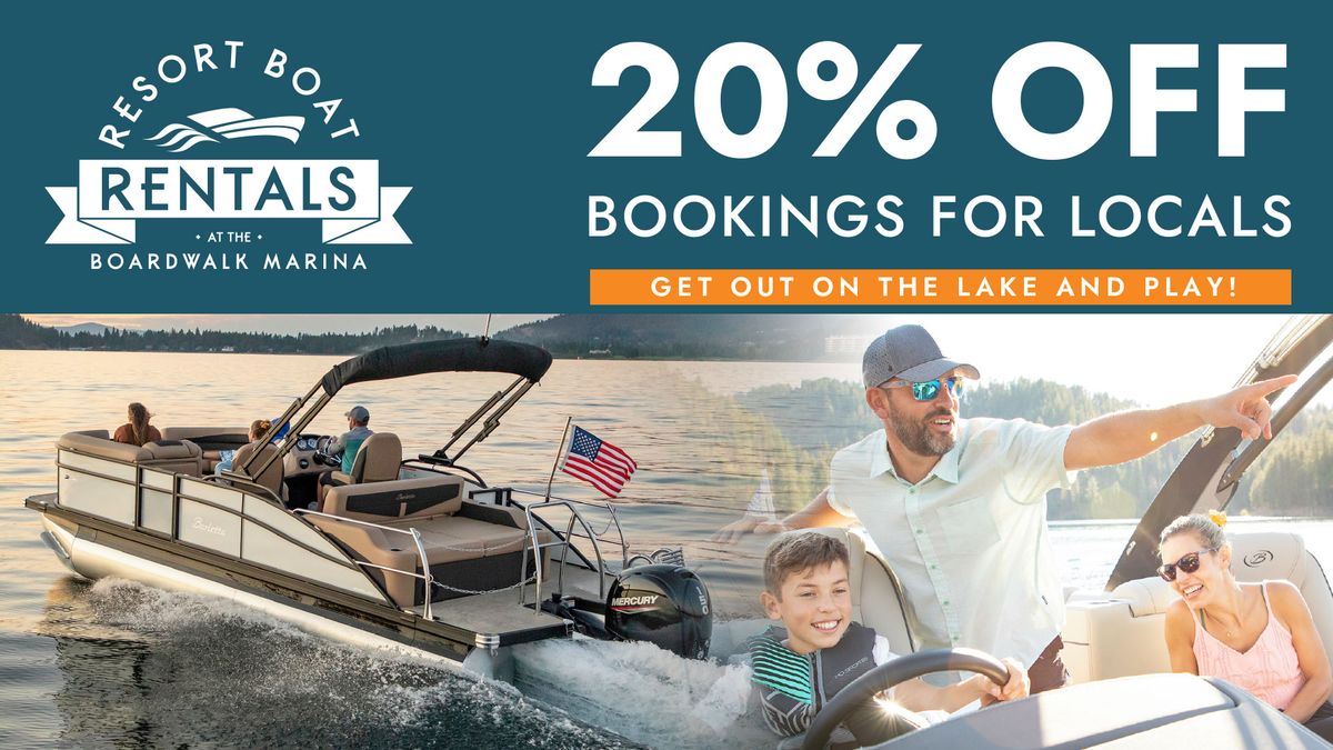 20% OFF Boat Rentals for Locals!