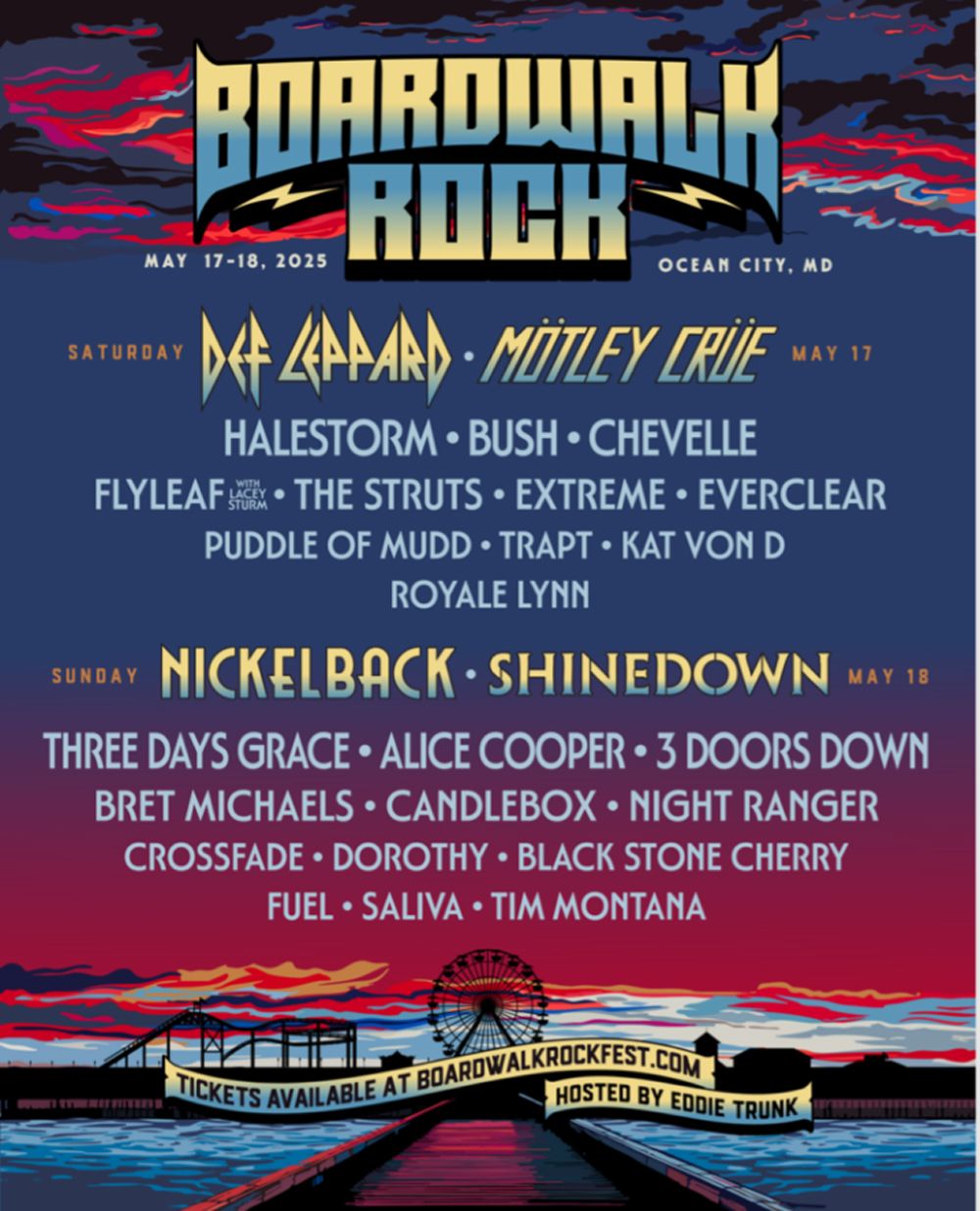 Boardwalk Rock Fest - Sunday at Ocean City Boardwalk