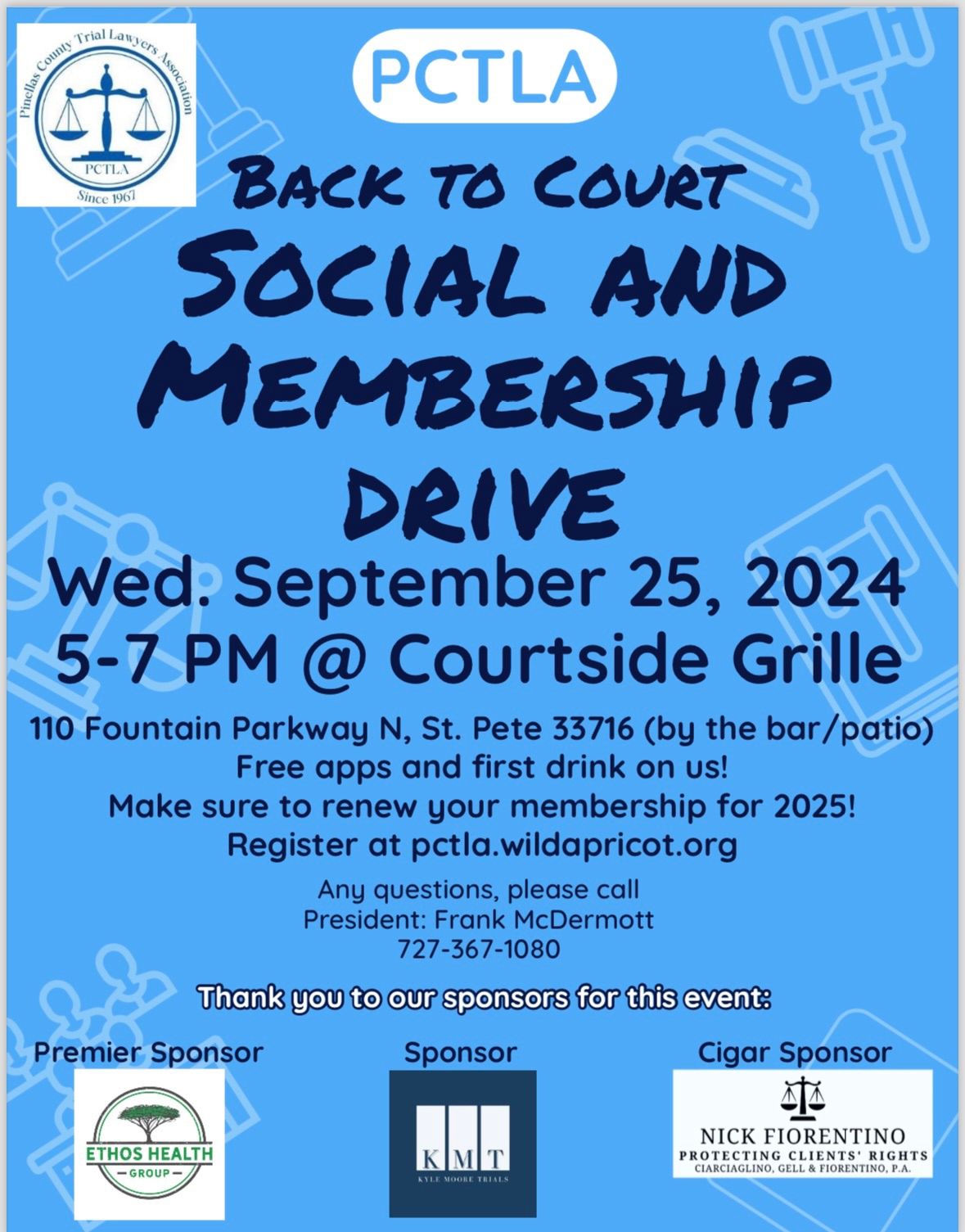 Back to Court Social and Membership Drive