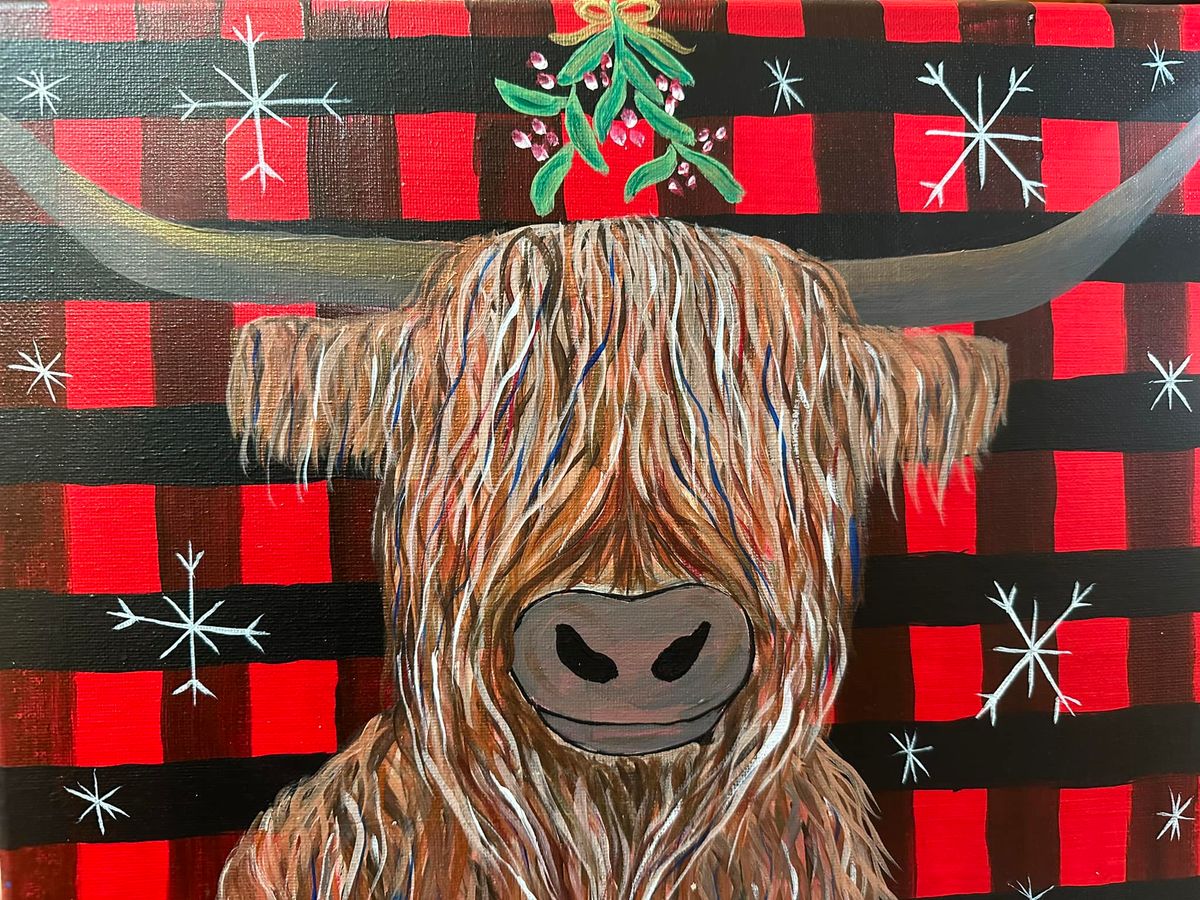 Buddy The Christmas Highland Cow (class full)