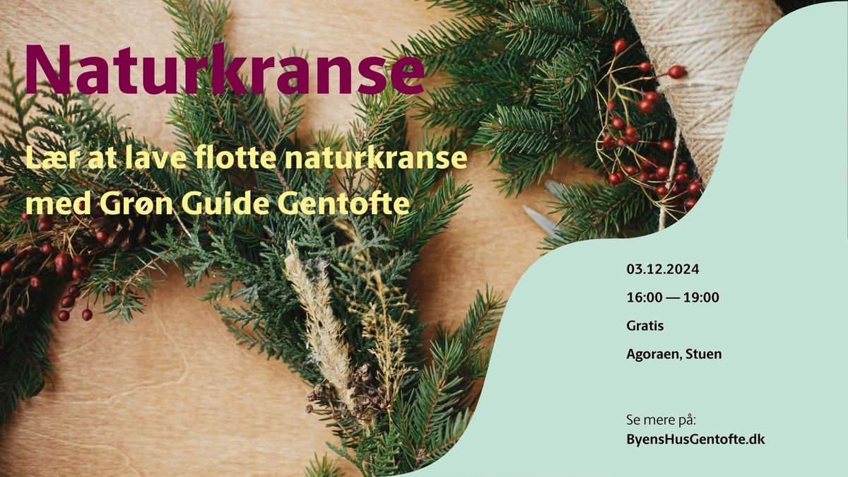 L\u00e6r at lave flotte naturkranse med Gr\u00f8n Guide Gentofte 